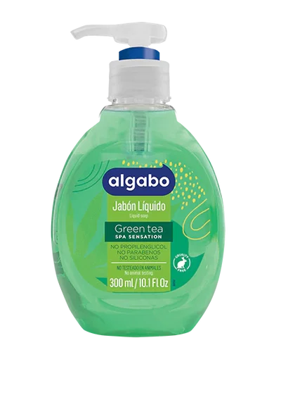 JABON LIQUIDO X 300ML ALGABO GREEN TEA                                                                                                                