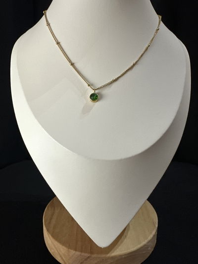 Cadena cubic esmeralda 