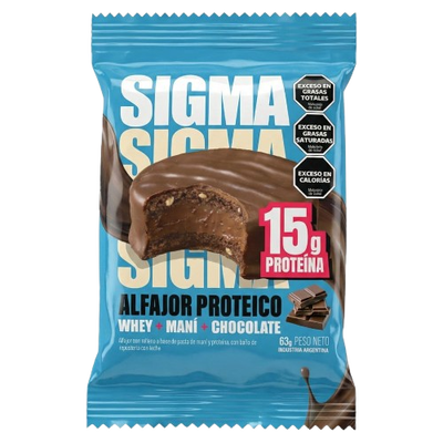 Alfajor proteico Sigma 63gr mantequilla de mani