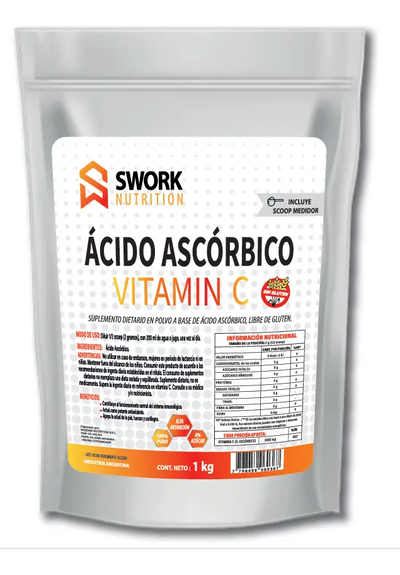 Acido Ascorbico Vitamina C Swork 500g