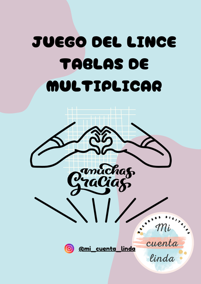 Juego: "Ojos de Lince". Tablas de multiplicar