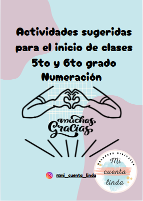 Secuencia didáctica. Numeración. Ideal 5to y 6to grado