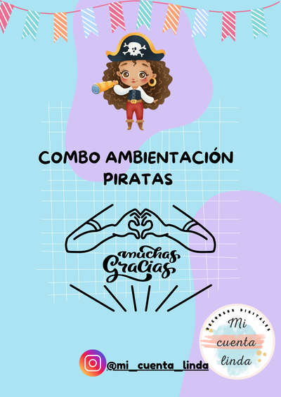Combo Ambientación Temática Piratas