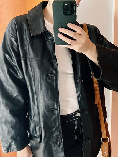 Chaqueta 100% Cuero Abotonada (48)