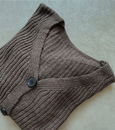 Cardigan Crop Chocolate (M/L)
