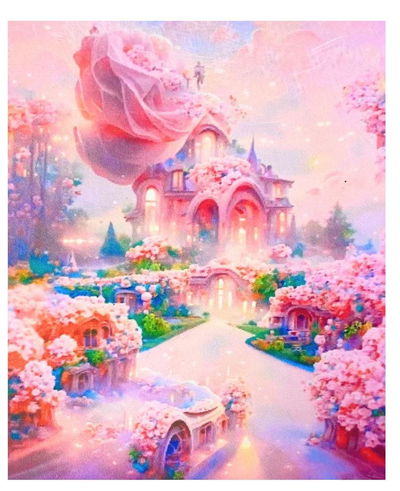 Castillo rosa 50x65