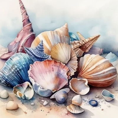   Caracoles de mar 30x30