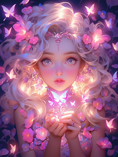 Belleza Floral 50x66 (diamantes cuadrados , calidad estándar )