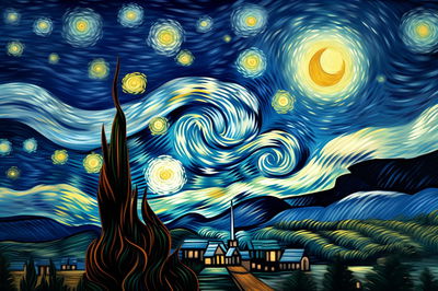 Noche Estrellada 60x40 (diamantes cuadrados , calidad Estándar)