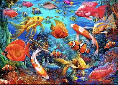 Peces tropicales 40x50
