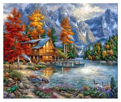 Casa en el lago 50x60