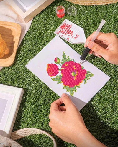 Mini lienzos x 12 de flores 