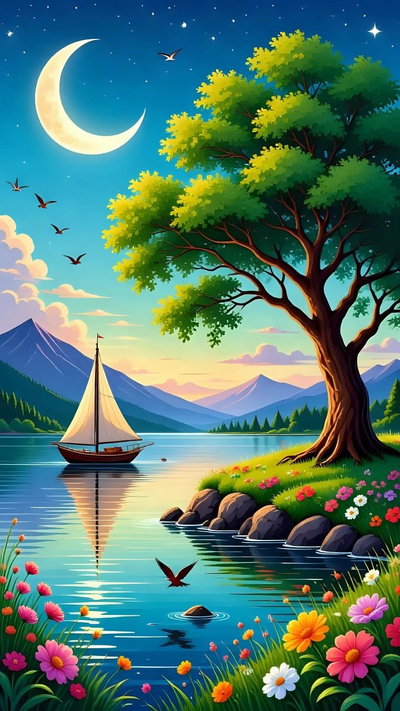 paisaje 45x70 (Diamantes cuadrados)