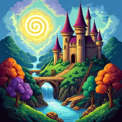 castillo  50x50 (Diamantes cuadrados)