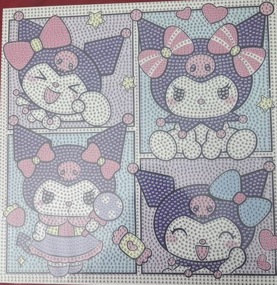 Kuromi 30x30 Cuadro de madera