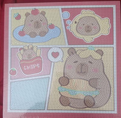 Capibara 30x30 cuadro de madera