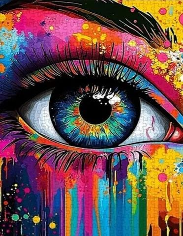 El ojo del alma 40x55 (Diamantes cuadrados)