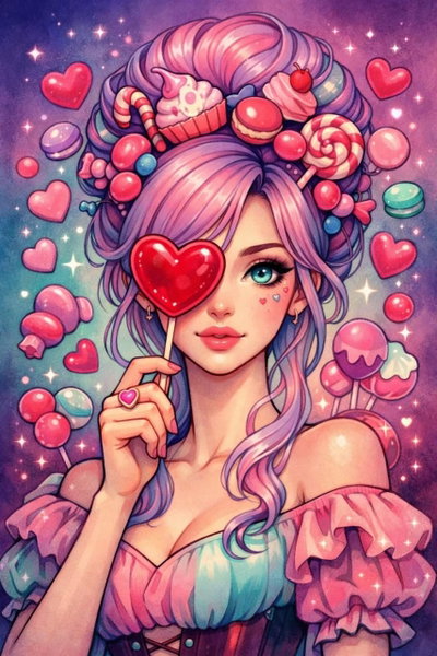 Candy pink 40x60 (Diamantes cuadrados , 3AB)