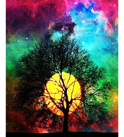 Arbol y luna 30x40