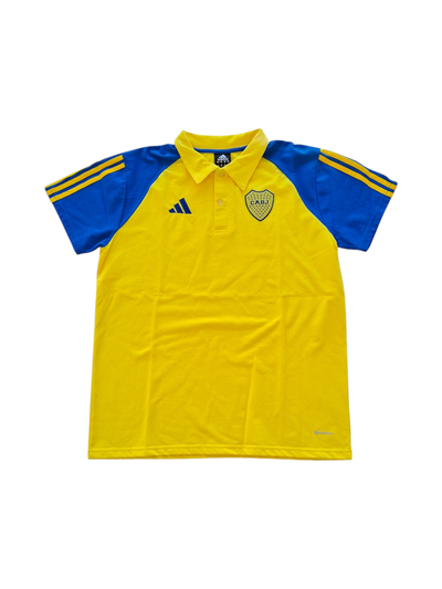 CHOMBA CABJ AMARILLO CON AZUL