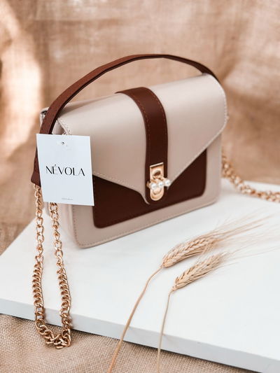 Cartera Perlas marron