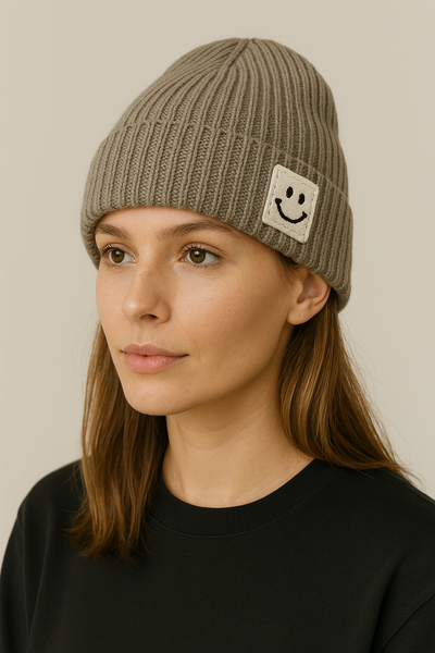 Gorro lana beige