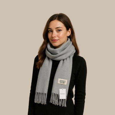 Bufanda lisa gris