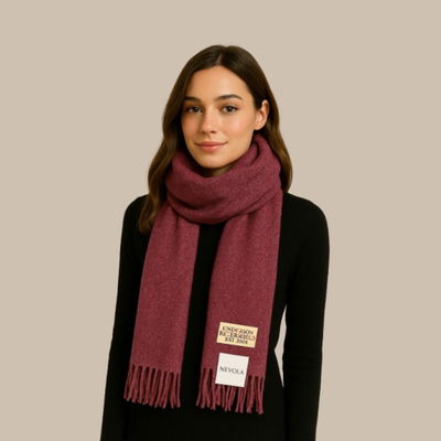 Bufanda jaspeada bordo