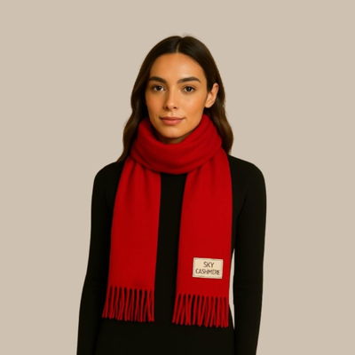 Bufanda lisa roja