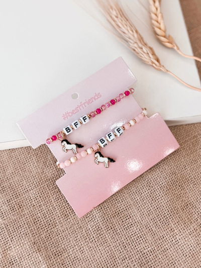 Pulseras BFF unicornio