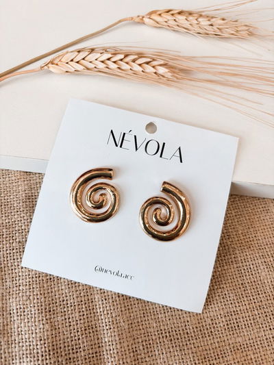 Aros spiral dorado