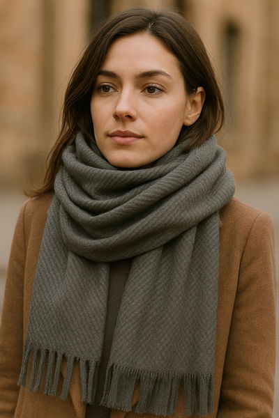 Ruana Carmen gris topo