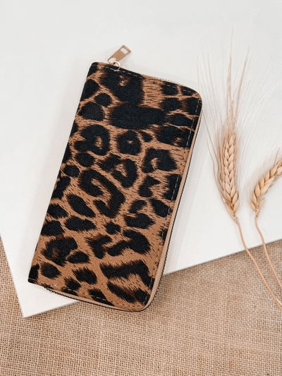 Billetera print beige