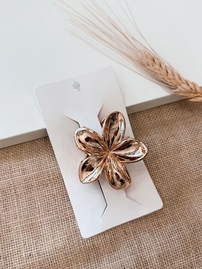 Broche flor hawaiana gold