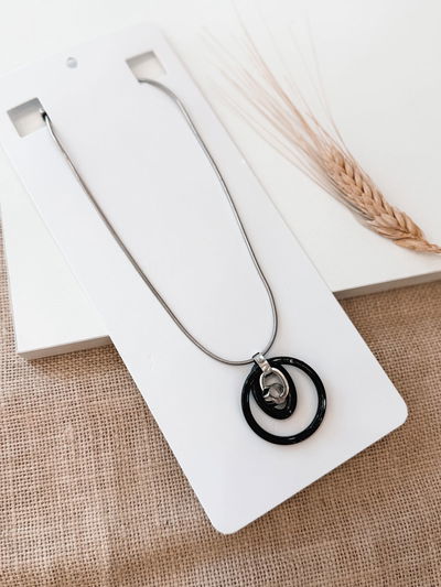 Collar Black Silver