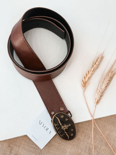 Cinto Frye marron