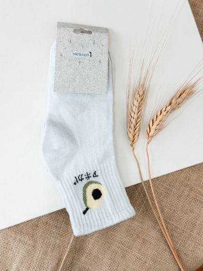 Medias palta blanca