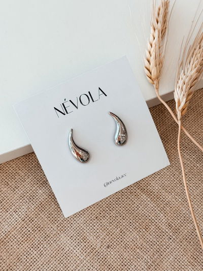 Aros Silver Horn plateado