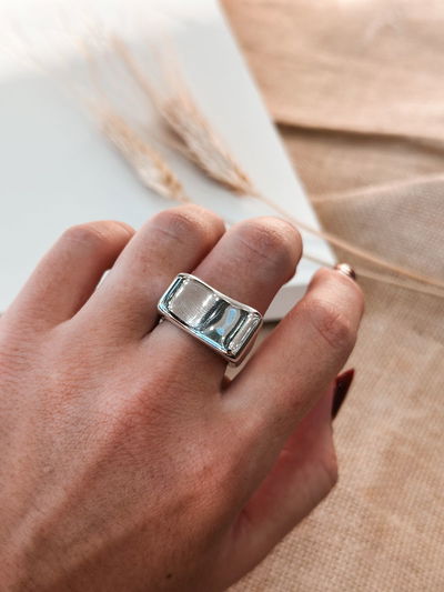 Anillo Chunky Molly plateado
