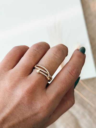 Anillo Heart dorado T9