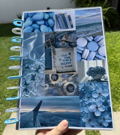 Cuaderno A4 Collage Macaron Blue
