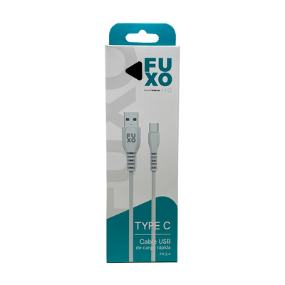 Cable USB 2.4A Tipo C- Fuxo