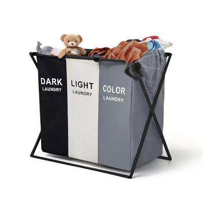 CESTO CANASTO TRIPLE PLEGABLE PARA ROPA