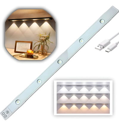 BARRA DE LUZ RECARGABLE 3 TONOS CON SENSOR 60CM