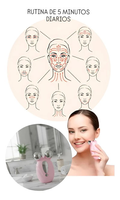 MASAJEADOR FACIAL RECARGABLE – EFECTO LIFTING