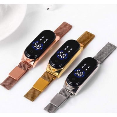 RELOJ LED MALLA IMANTADA