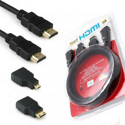 KIT CABLE HDMI CON ADAPTADORES