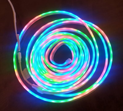 TIRA LUZ NEON MULTICOLOR 5MT + FUENTE