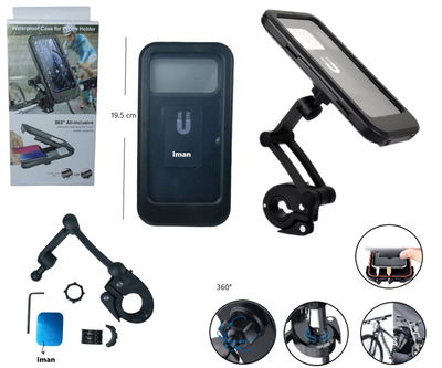 SOPORTE DE CEL PARA MOTO/BICI CON FUNDA RIGIDA
