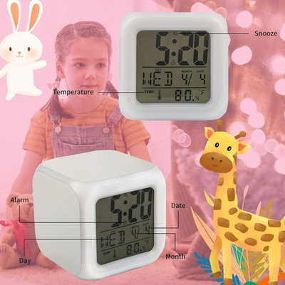RELOJ DESPERTADOR DIGITAL LED RGB CON TEMPERATURA Y ALARMA